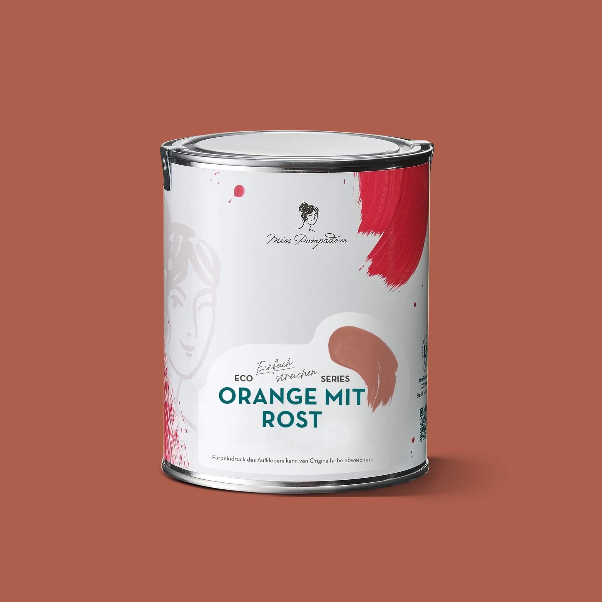 MissPompadour Orange mit Rost - Die Nützliche 2.5L