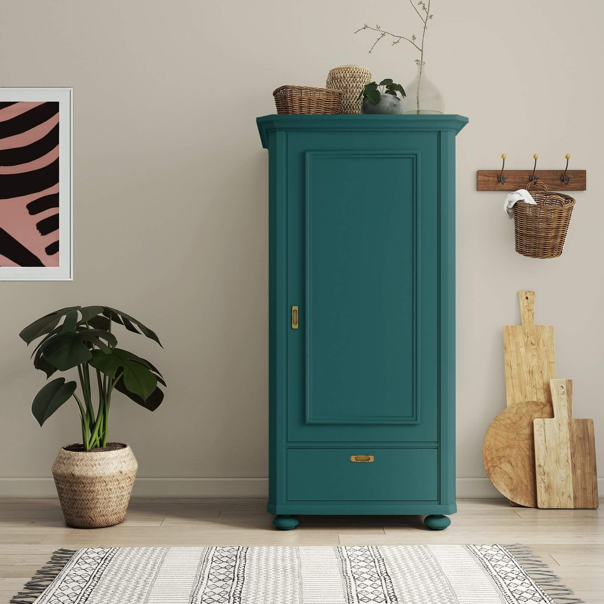 MissPompadour Green with Teal - The Valuable Wall Paint 1L