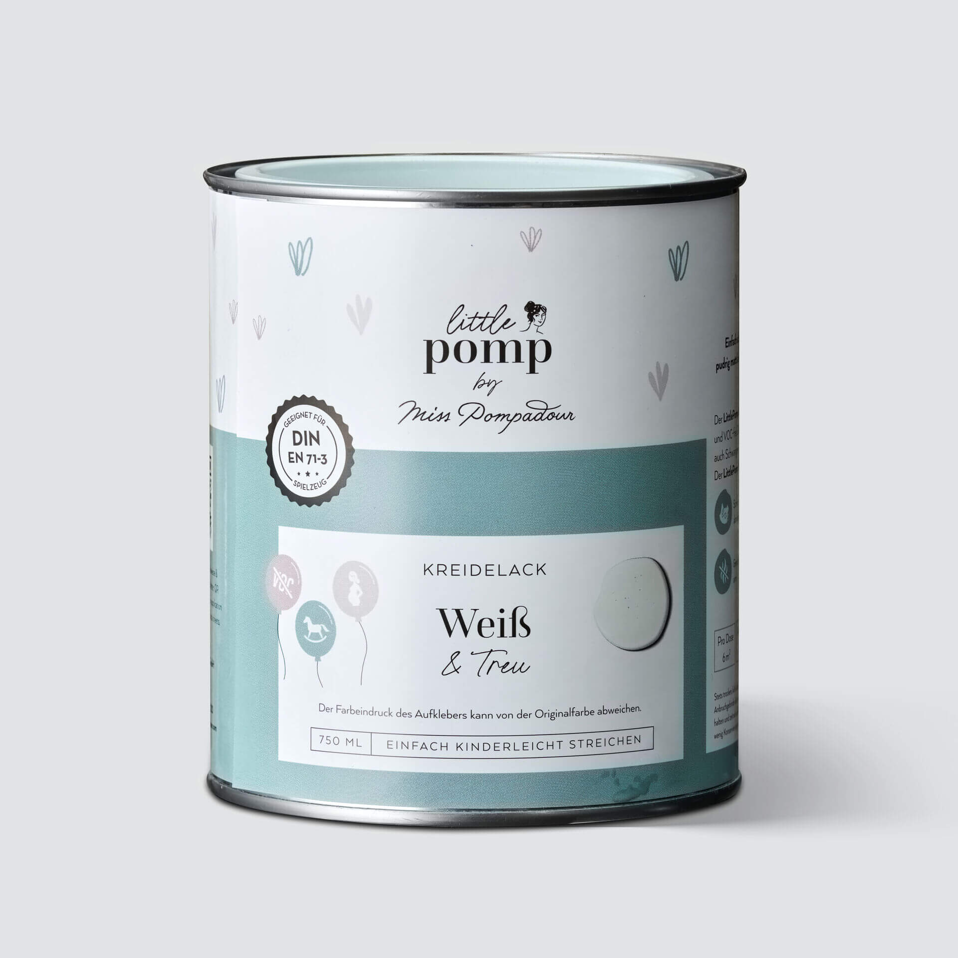 LittlePomp Wit & Trouw - Krijtlak 750ml