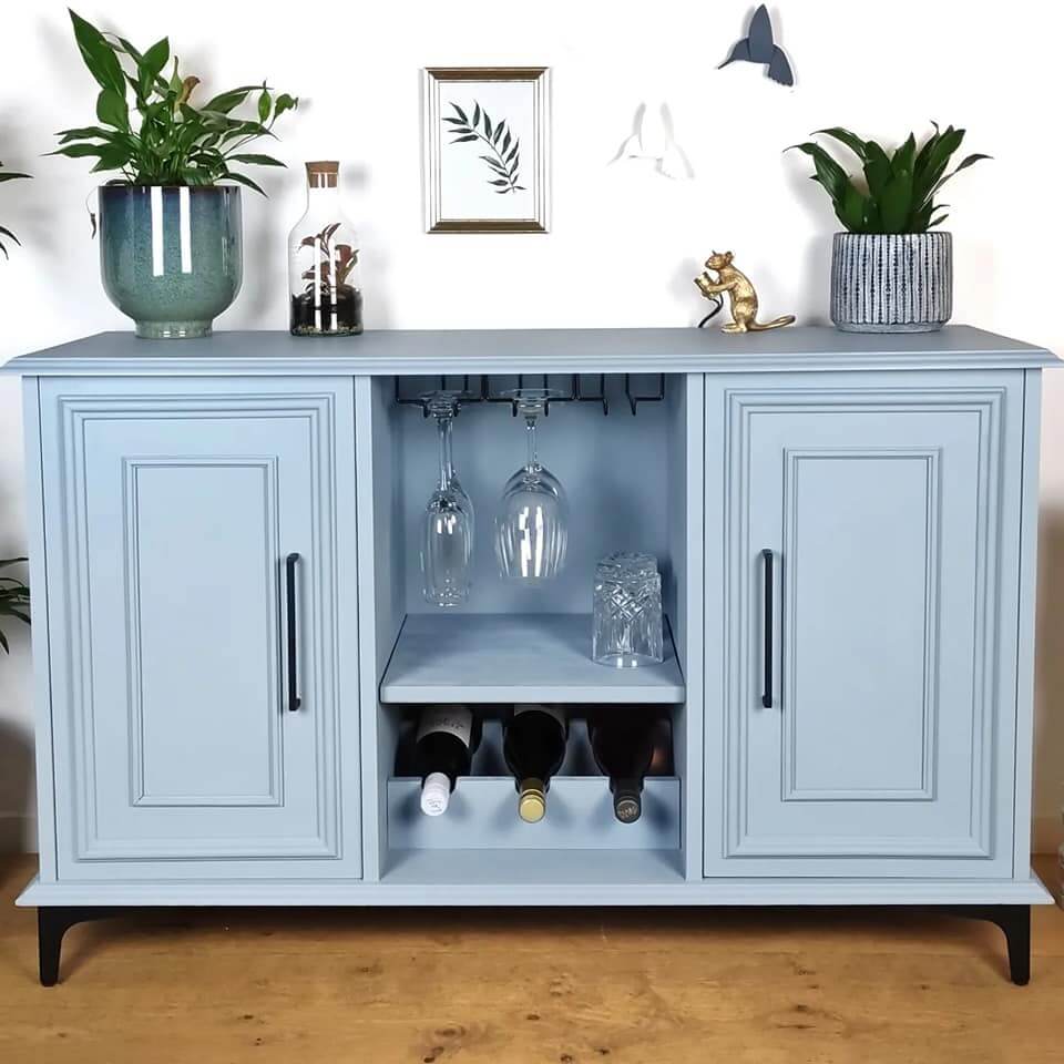 MissPompadour Blue with Fog - Eggshell Varnish 1L
