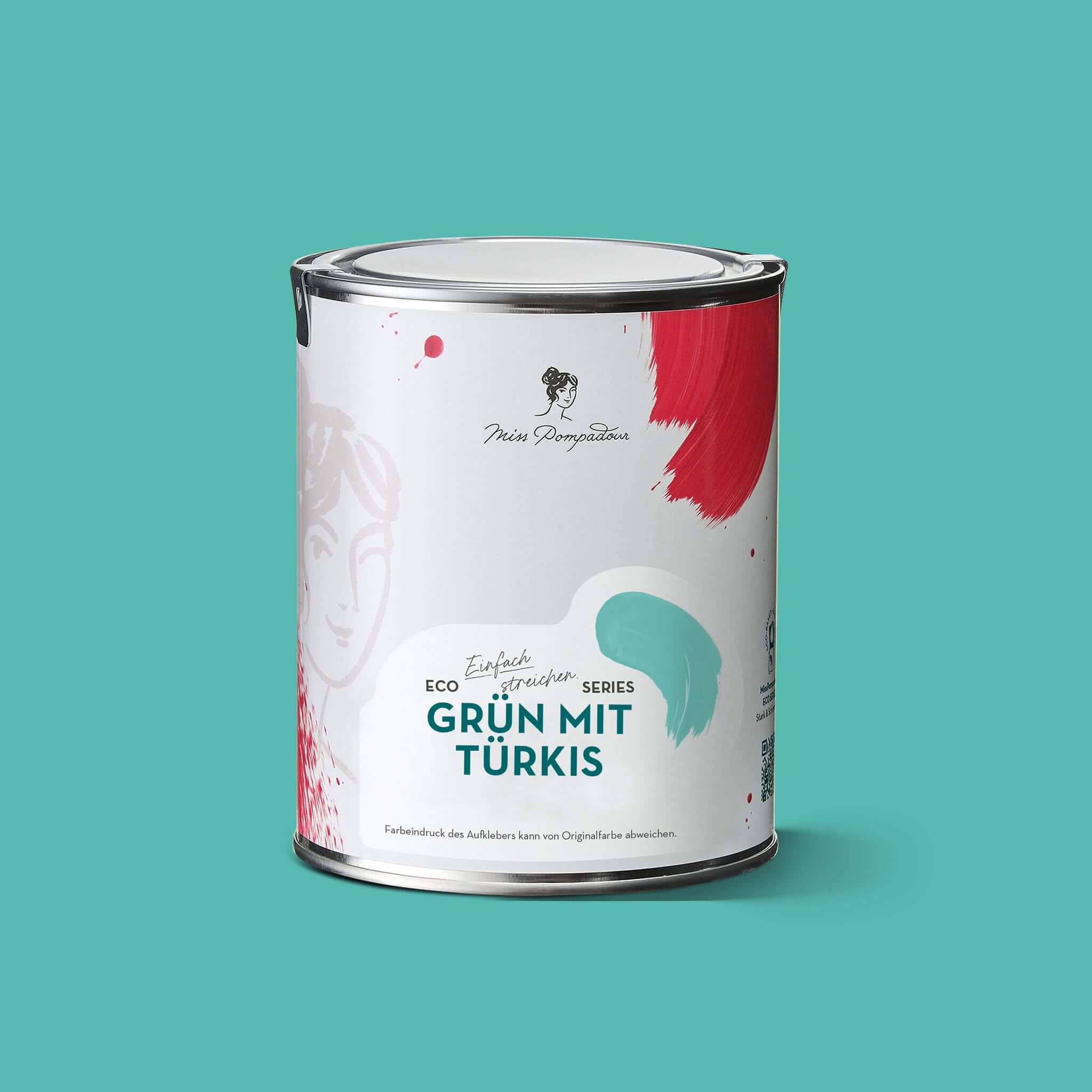 MissPompadour Grün mit Türkis - Die Nützliche 2.5L