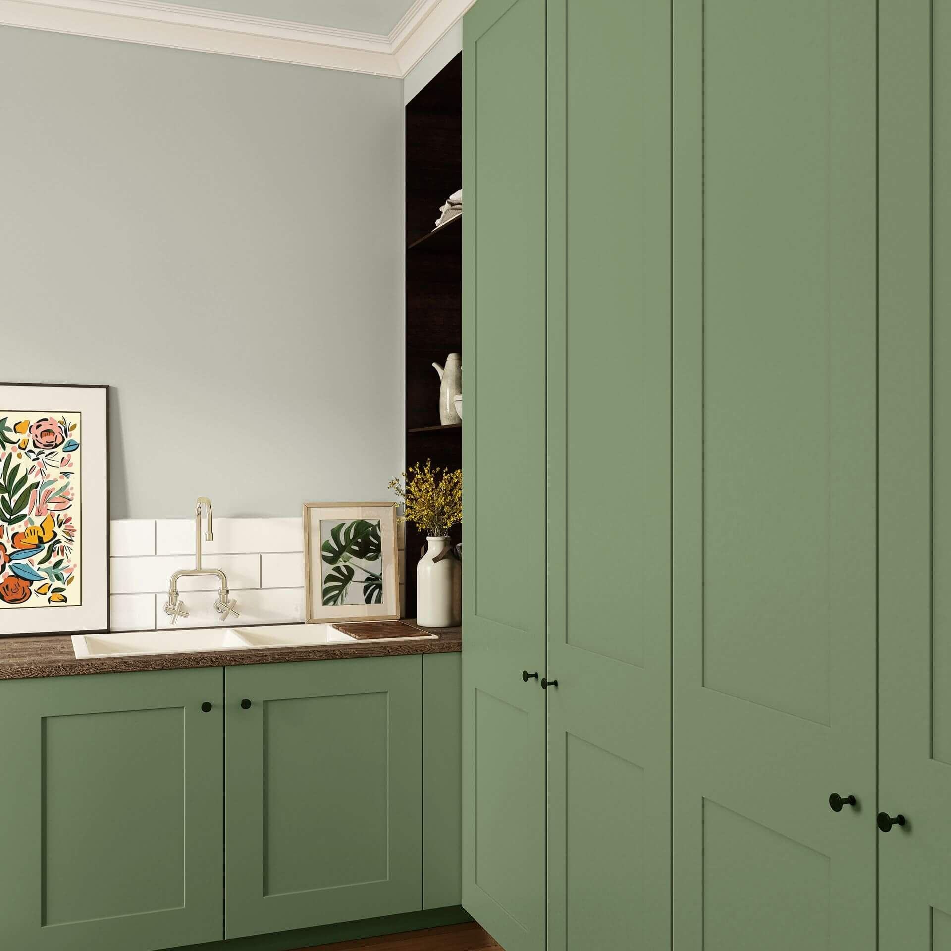 MissPompadour Green with Olive - The Functional Wall Paint 1L