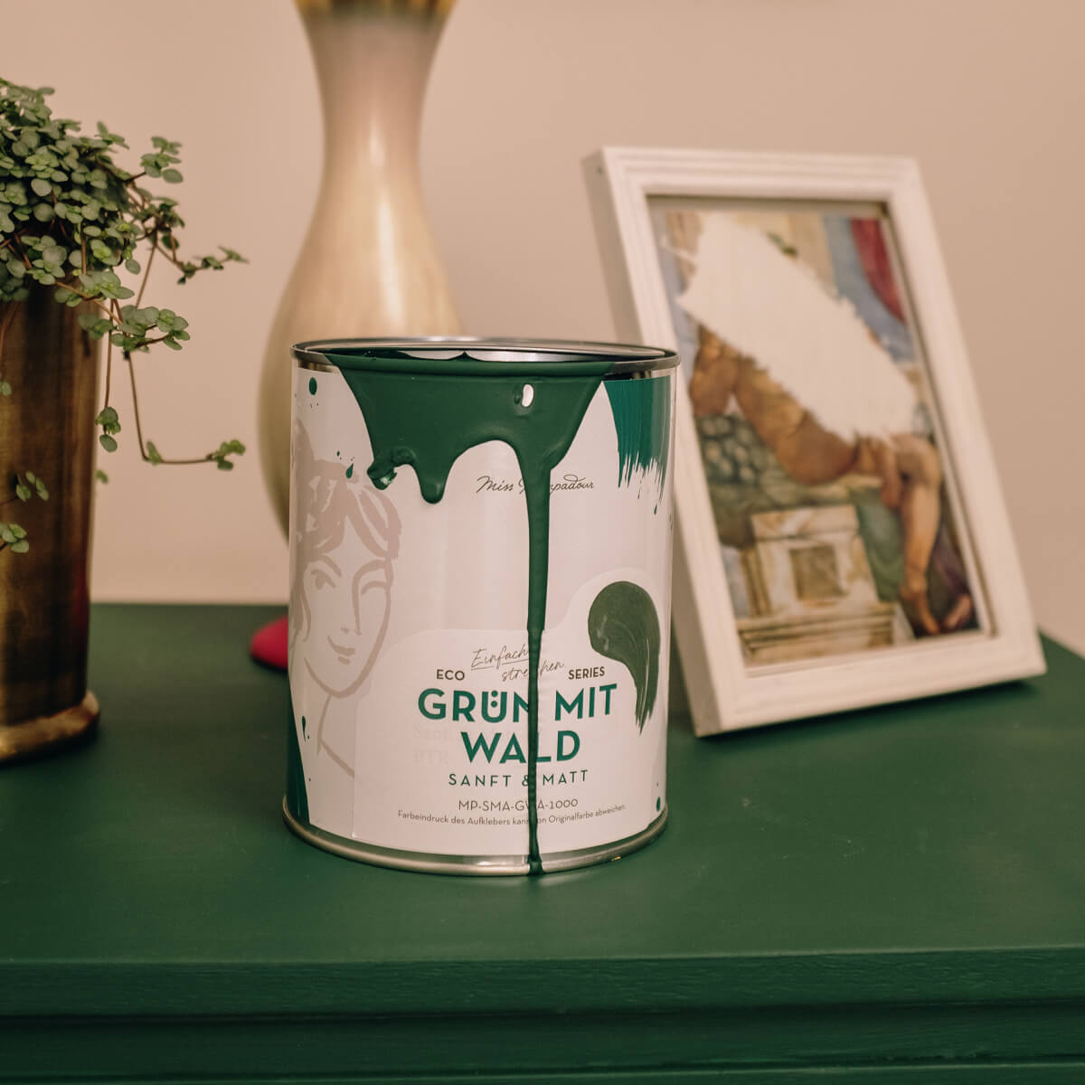 MissPompadour Vert avec Forêt Peinture Murale La Précieuse 1L MissPompadour FR