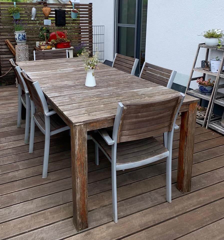 Schilderen van houten tuinmeubelen Instructies MissPompadour