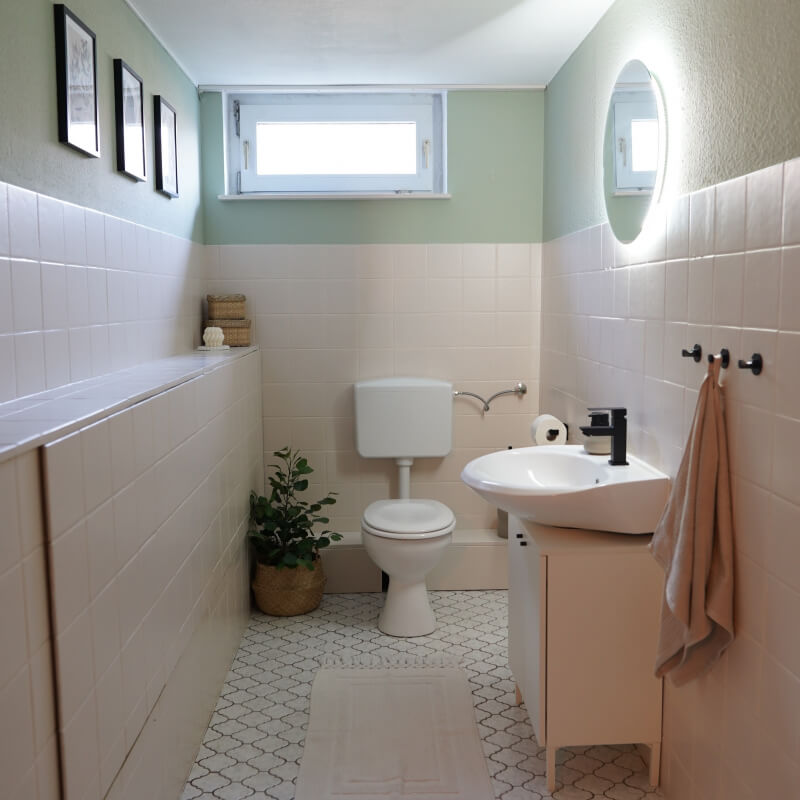 Panneau WC Lotus et lumière, carrelage wc et toilette