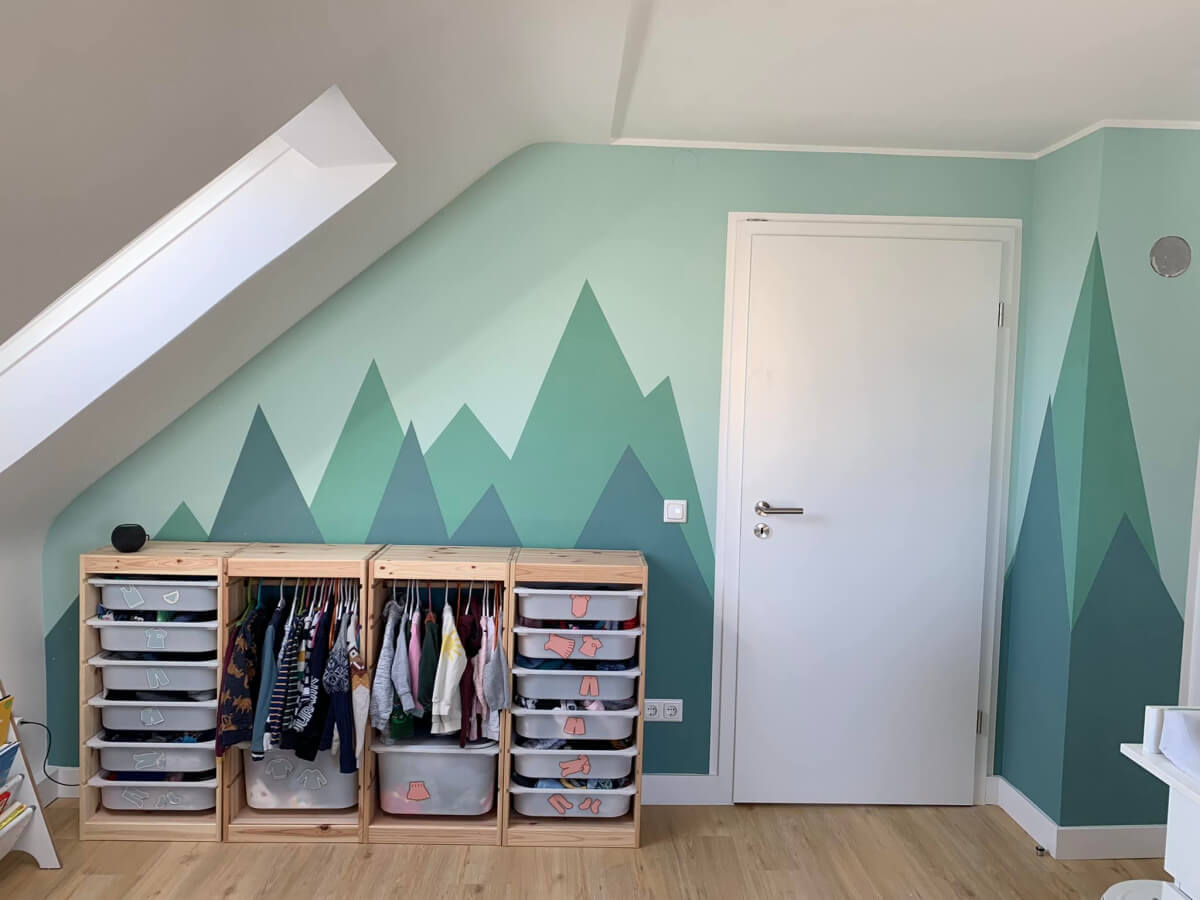 Wandgestaltung Kinderzimmer Mit Farbe